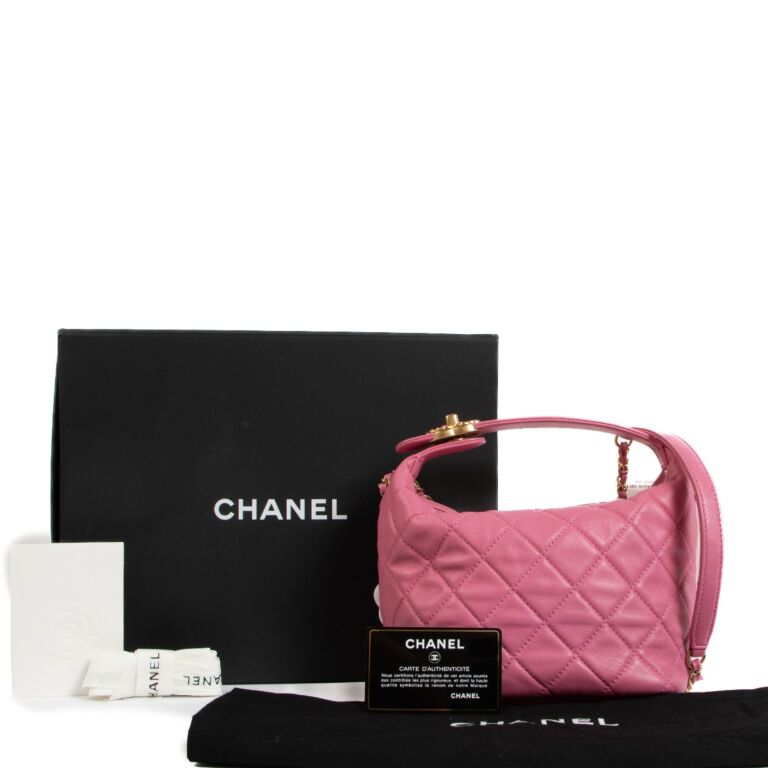Chanel Lambskin Quilted Small Hobo Bag Pink