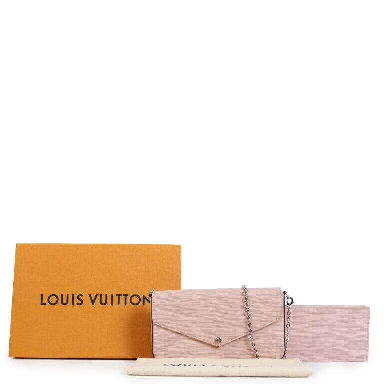 tas clutch Louis Vuitton Epi Pochette Felicie Rose Ballerine