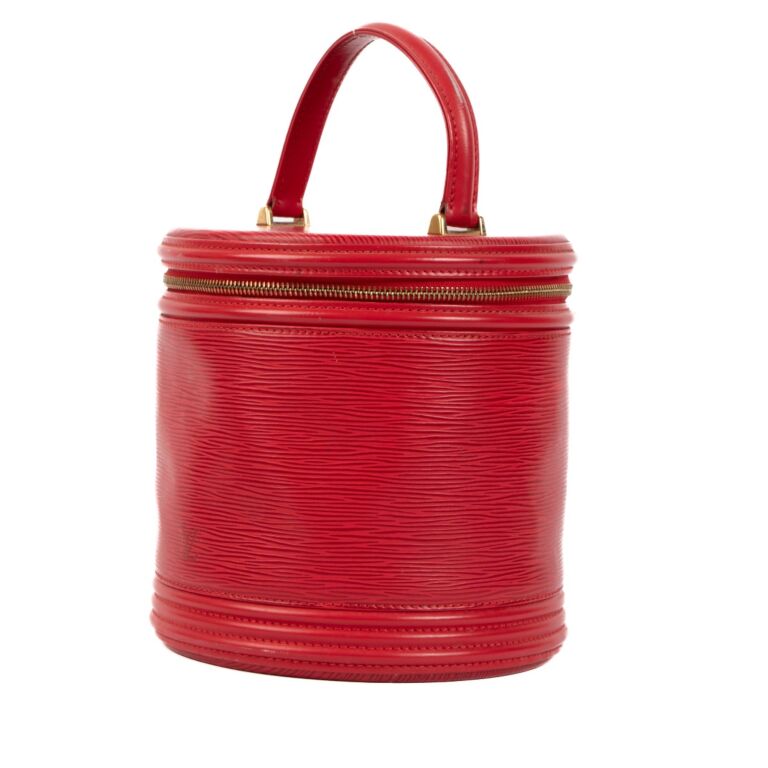 Louis Vuitton Red Epi Leather Vanity Case Cannes Bag ○ Labellov