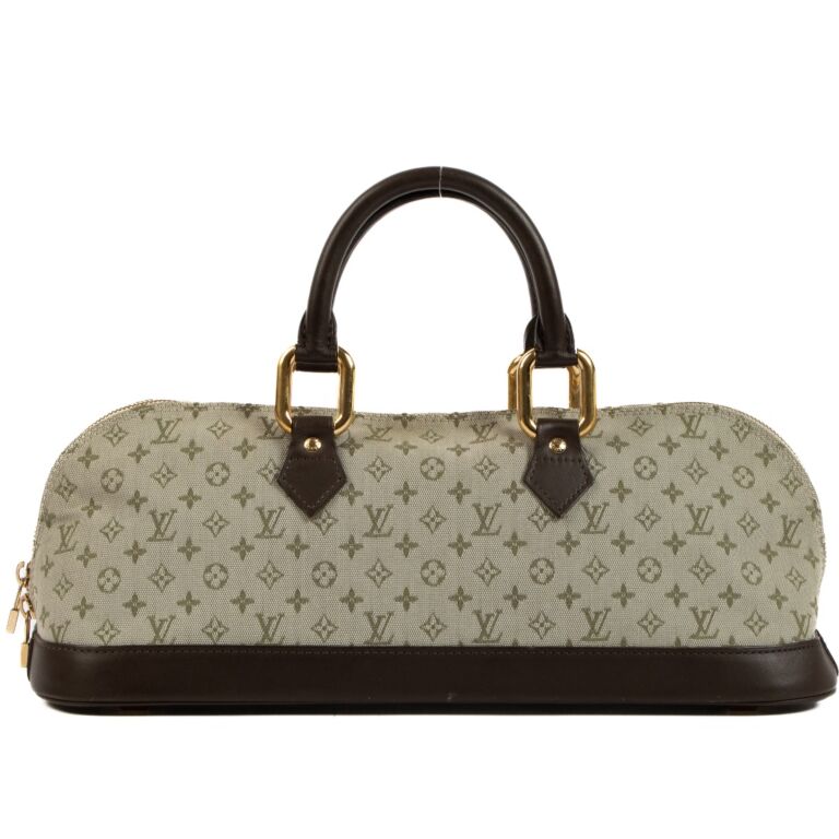 Louis Vuitton Alma Handbag Mini Lin Horizontal Neutral 2202685