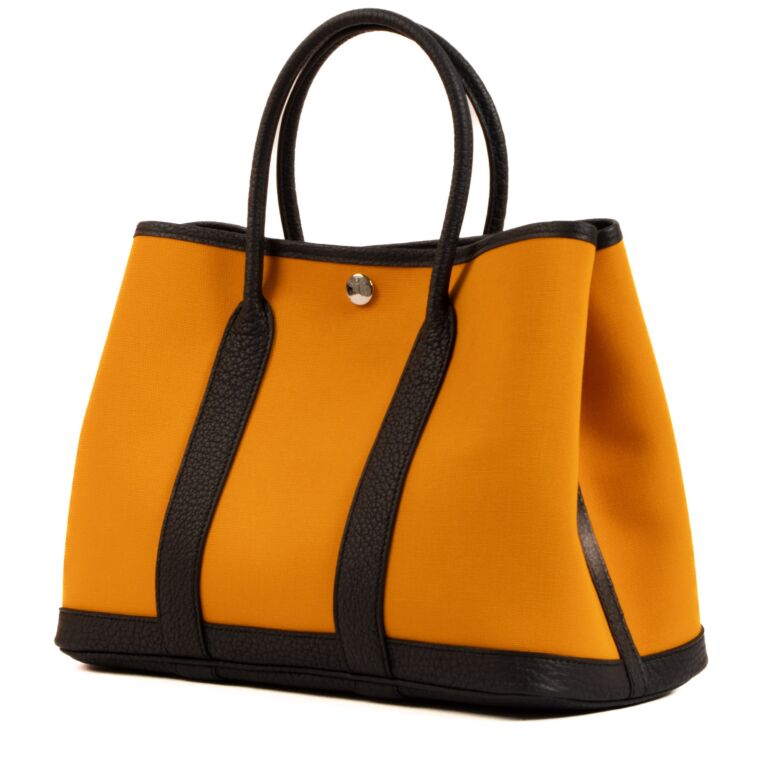 Hermès Bicolor Apricot / Blue Garden Party 30 Bag ○ Labellov