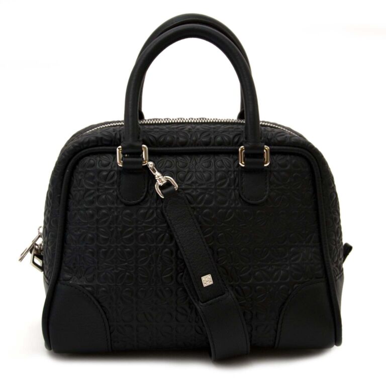 Loewe Amazona 28 Women's Leather,Suede Handbag Gray Beige | eLADY Globazone