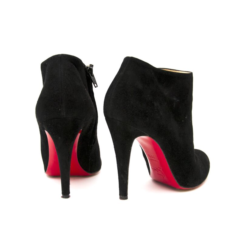 Christian Louboutin Black Suede Bellissima Ankle Booties