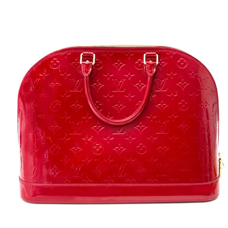 Louis Vuitton Monogram Vernis Alma mm Red
