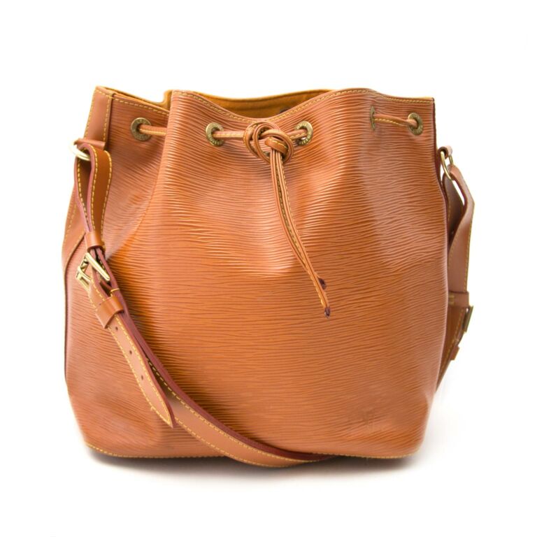 Louis Vuitton Paris LV Noe Epi Orange Leather Womens Drawstring Bucket Bag   eBay