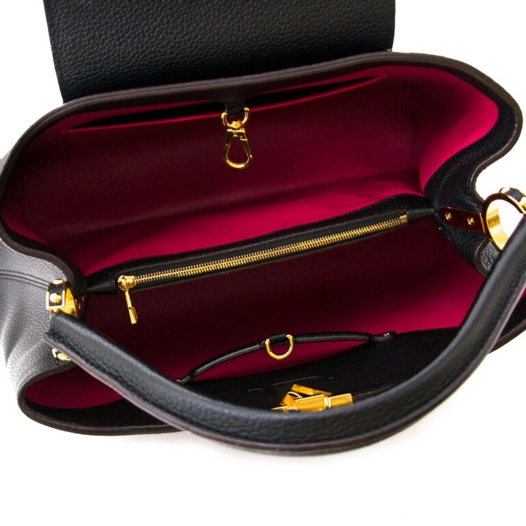 Capucines leather handbag Louis Vuitton Black in Leather - 28216665