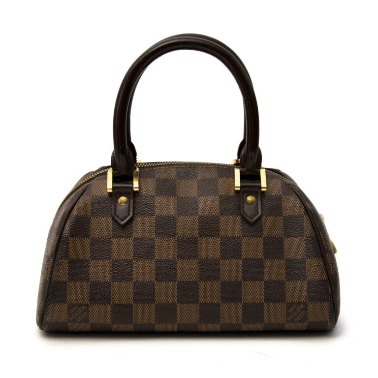 Louis Vuitton Discontinued Damier Ebene Rivington Bowler Shoulder Bag  s214lv84