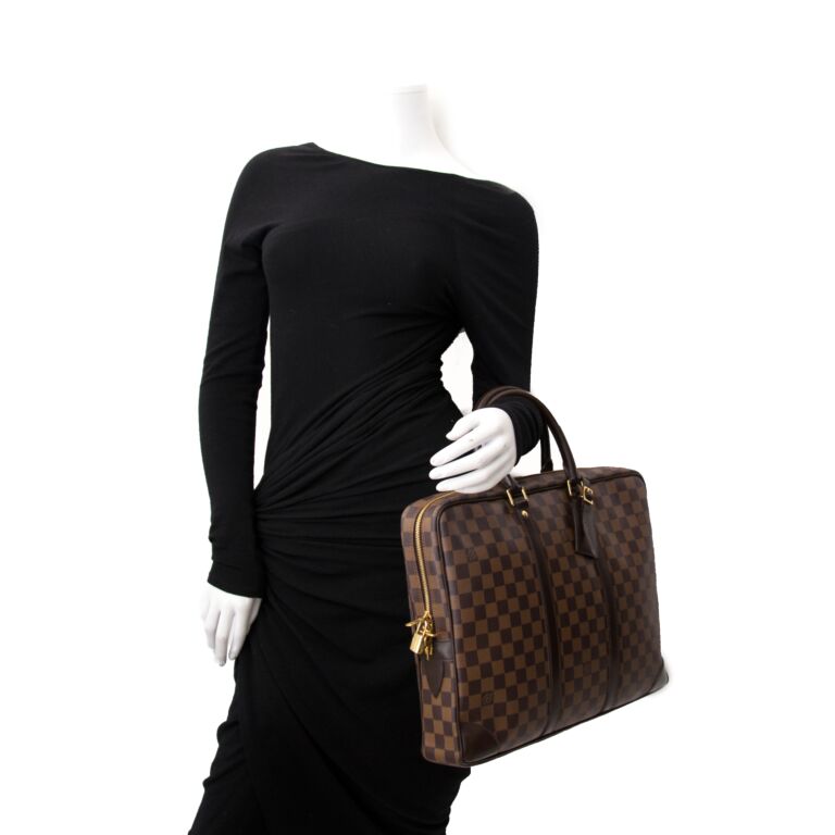 Buy Pre-owned & Brand new Luxury Louis Vuitton Damier Ebene Porte Documents  Voyage Briefcase Online