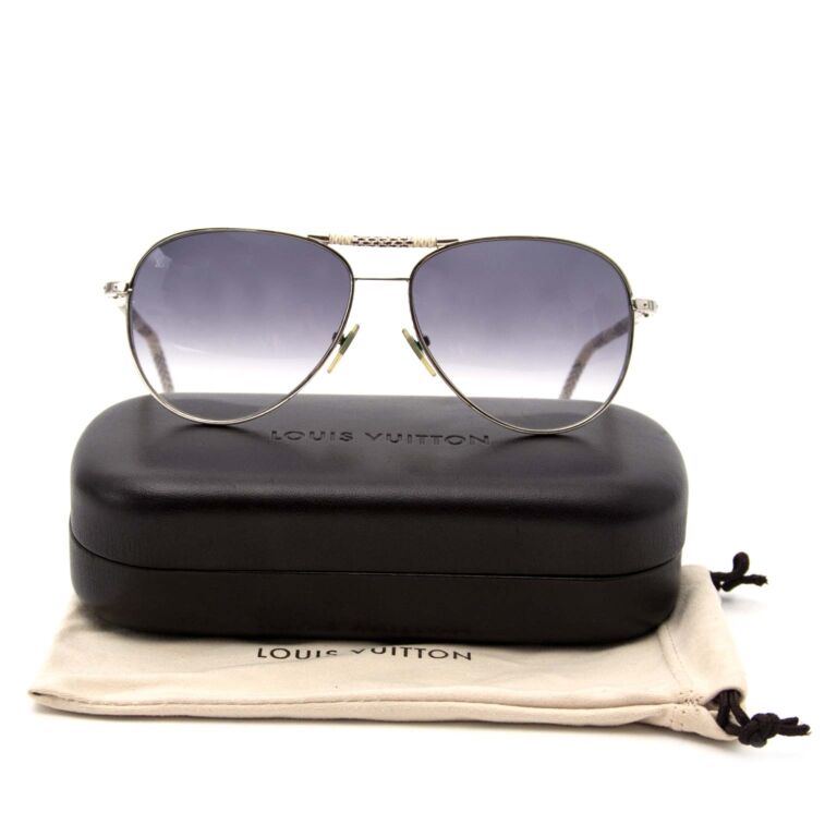 Louis Vuitton Monogram Canvas Viola Pilote Petite Sunglasses (SHF
