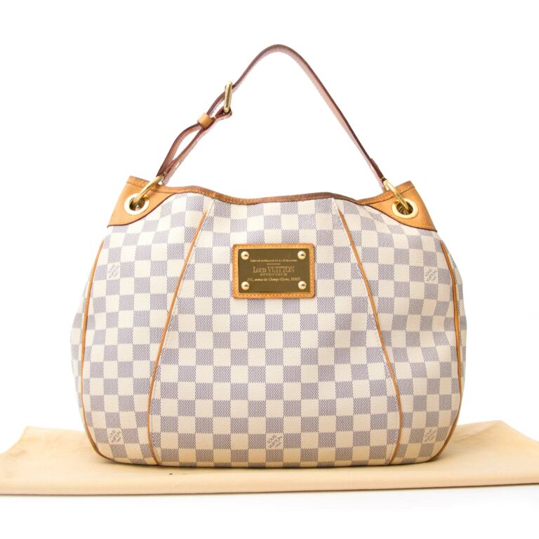 Louis Vuitton Galliera Damier Azur Pm Hobo 867767 White Shoulder Bag For  Sale at 1stDibs