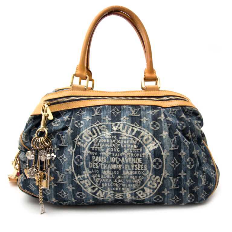 Louis Vuitton, Bags, Rare Celebrity Denim Louis Vuitton Bag Gm