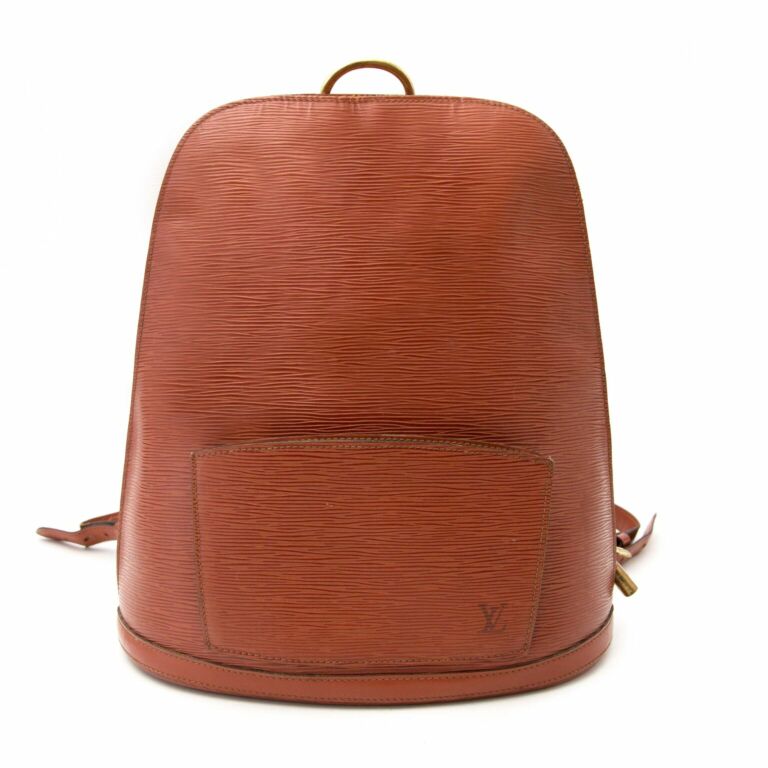 Louis Vuitton Gobelin Backpack Brown EPI Gold