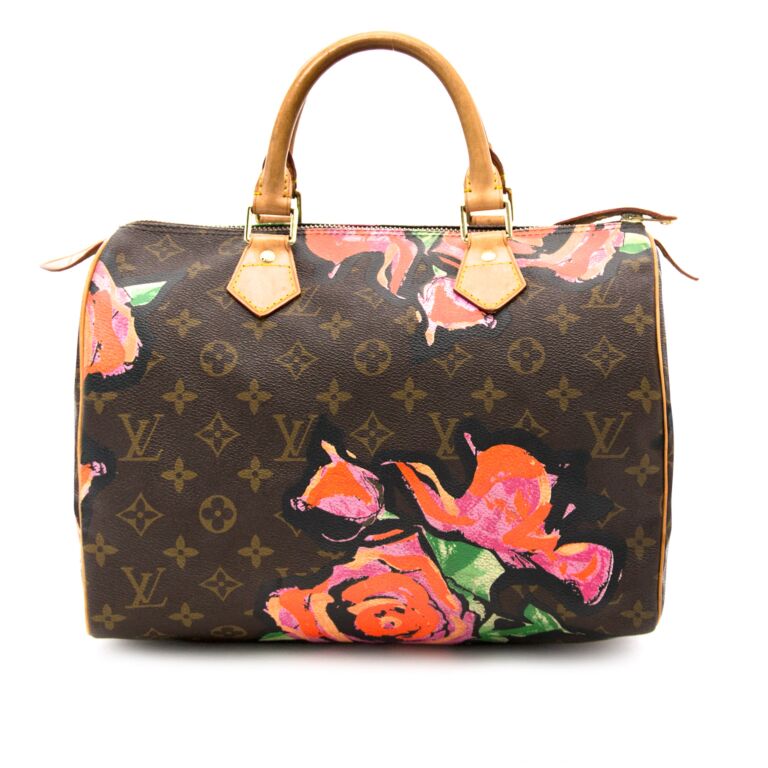 Smell The Roses 🌹 Hand painted Louis Vuitton Speedy 35 in the