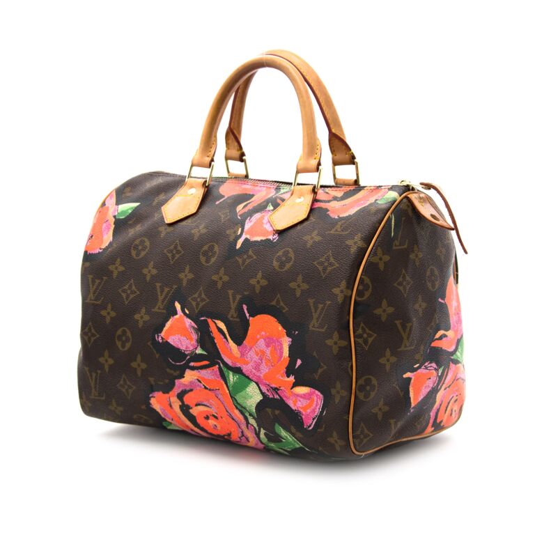 Louis Vuitton LV Monogram Rose Speedy 30 Duffle Hand Bag Women