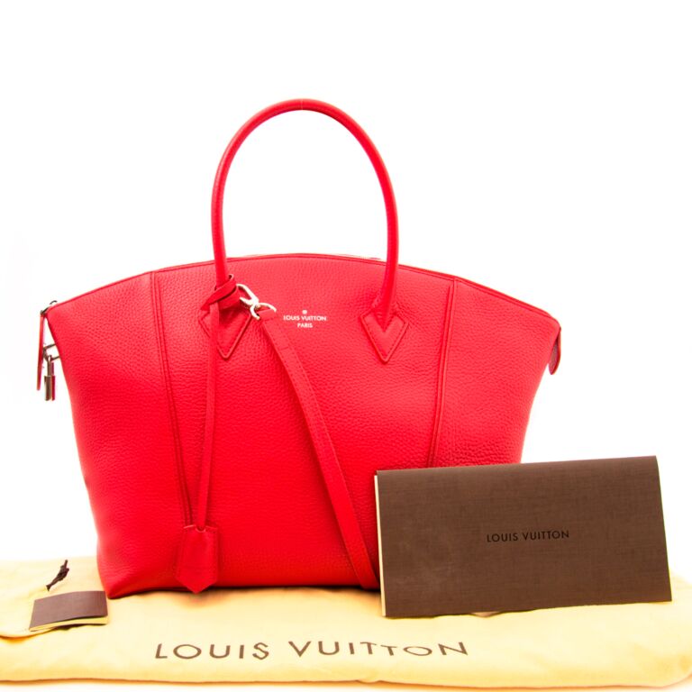 Louis Vuitton Red Alligator Lockit MM Bag. Excellent Condition. 14, Lot  #58296