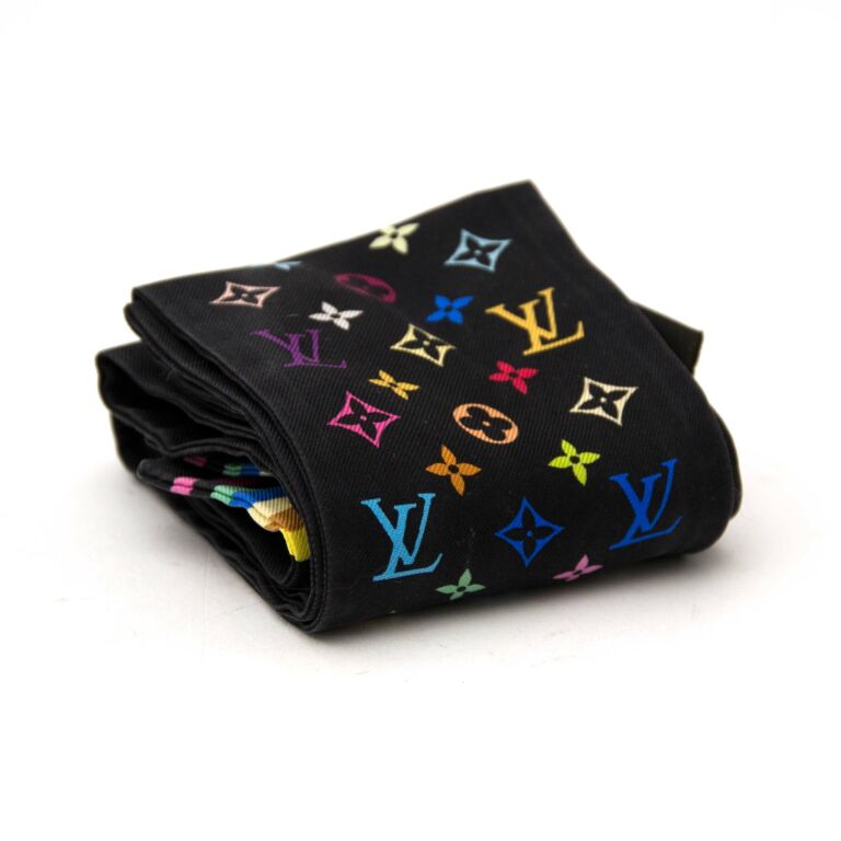 Louis Vuitton Black Monogram Multicolor Silk Scarf ○ Labellov ○ Buy and  Sell Authentic Luxury