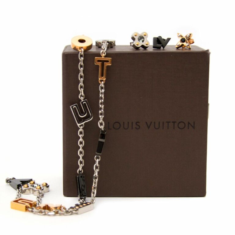 LOUIS VUITTON Louis Vuitton kolie metal LV chain links necklace initial  model va- Jill a blow : Real Yahoo auction salling