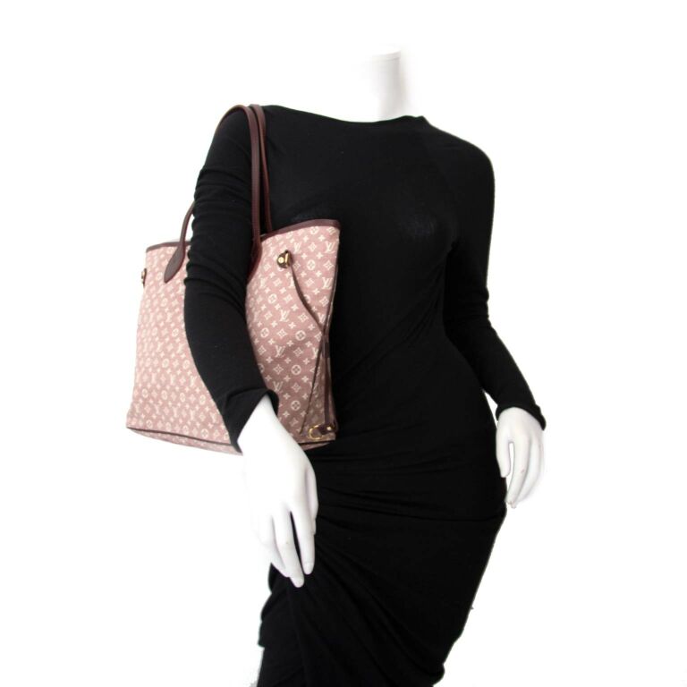Louis Vuitton Neverfull mm Sepia Bordeaux Mini Lin Idylle Tote Bag