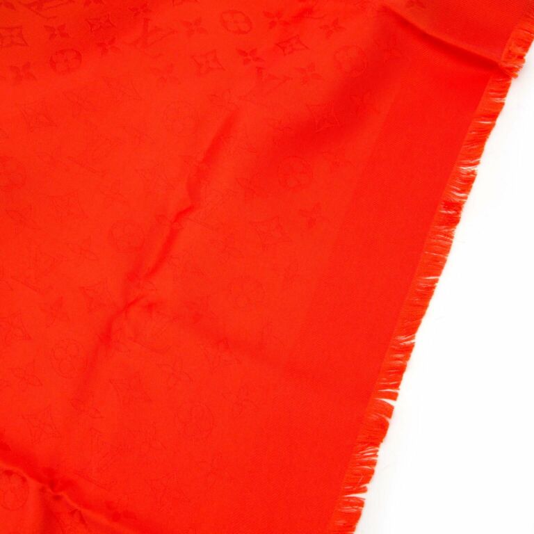 Louis Vuitton Scarves Orange Linen ref.200553 - Joli Closet