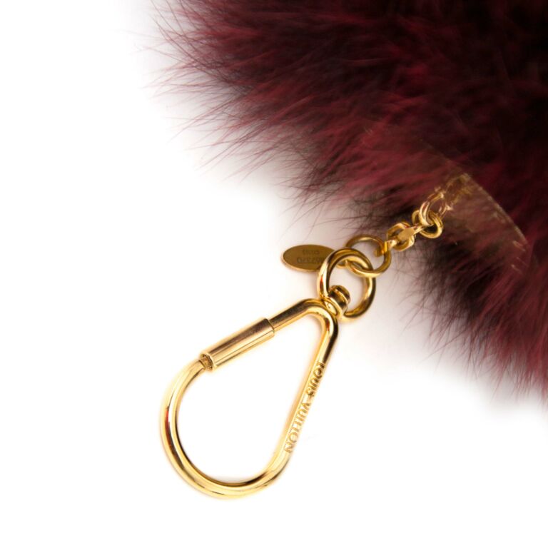 Louis Vuitton Fox Fur Fuzzy V Bag Charm