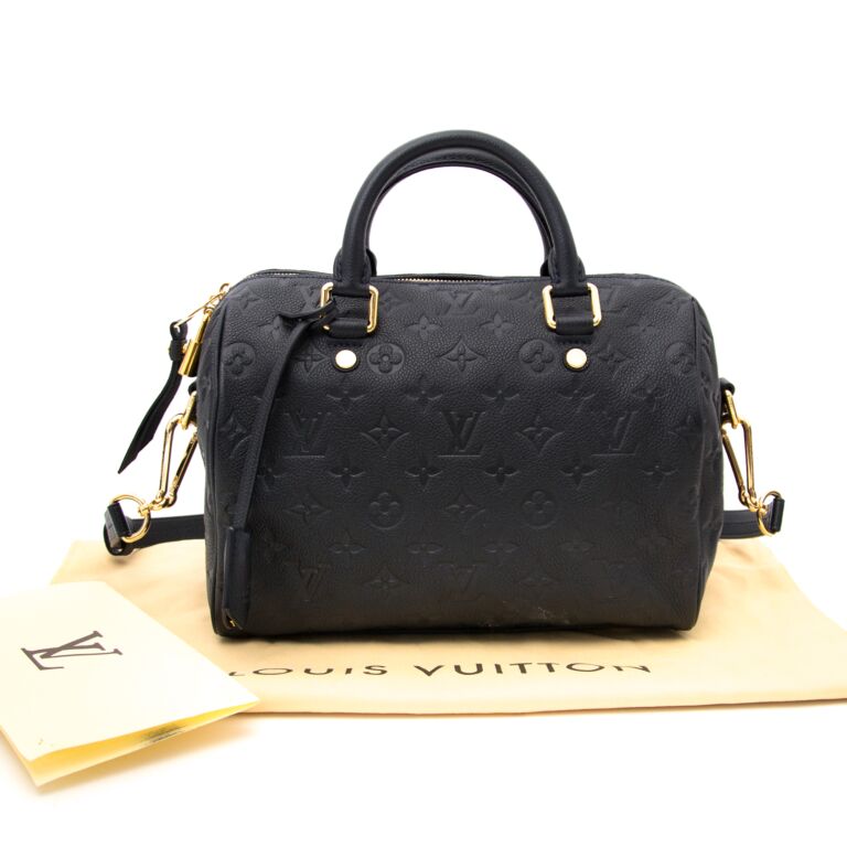Louis Vuitton Tourterelle Empreinte Monogram Giant Speedy Bandouliere 25  Bag For Sale at 1stDibs