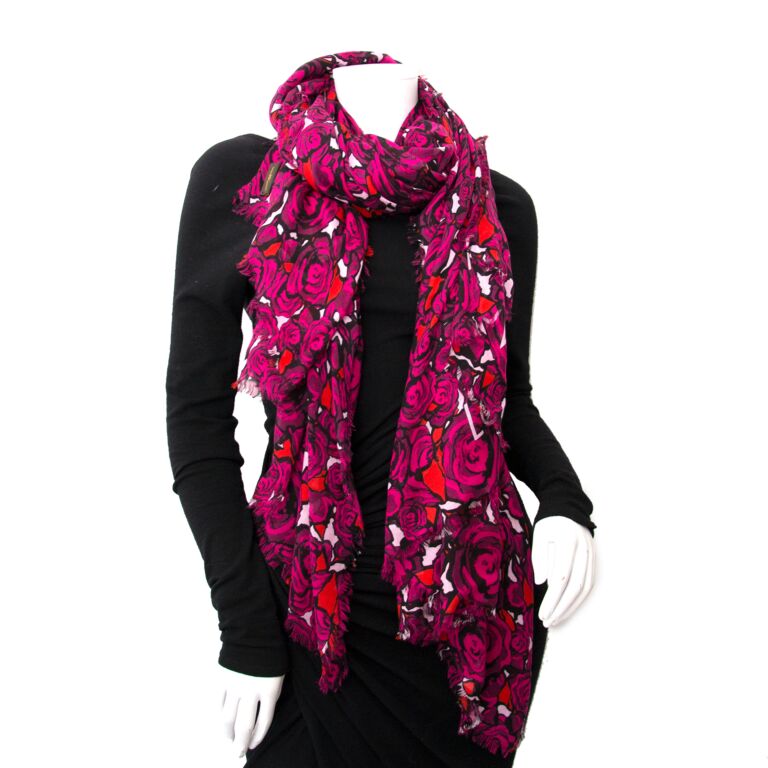 Louis Vuitton Stephen Sprouse 'Rock N' Roses' Scarf ○ Labellov