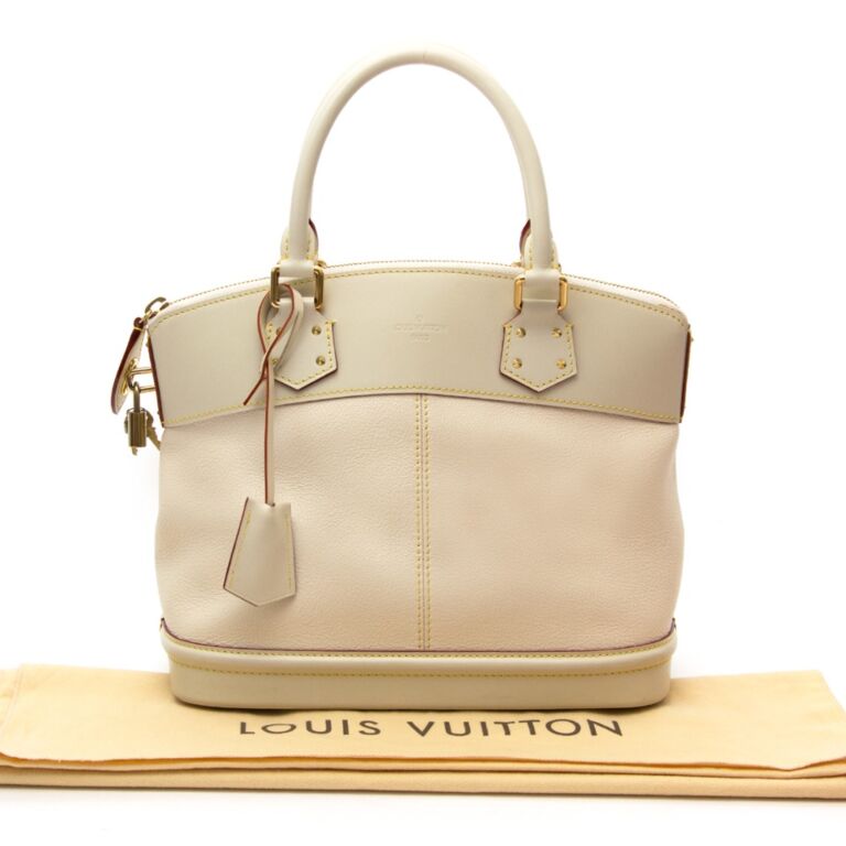 Louis Vuitton Louis Vuitton White Suhali Leather Belt With Gold Tone