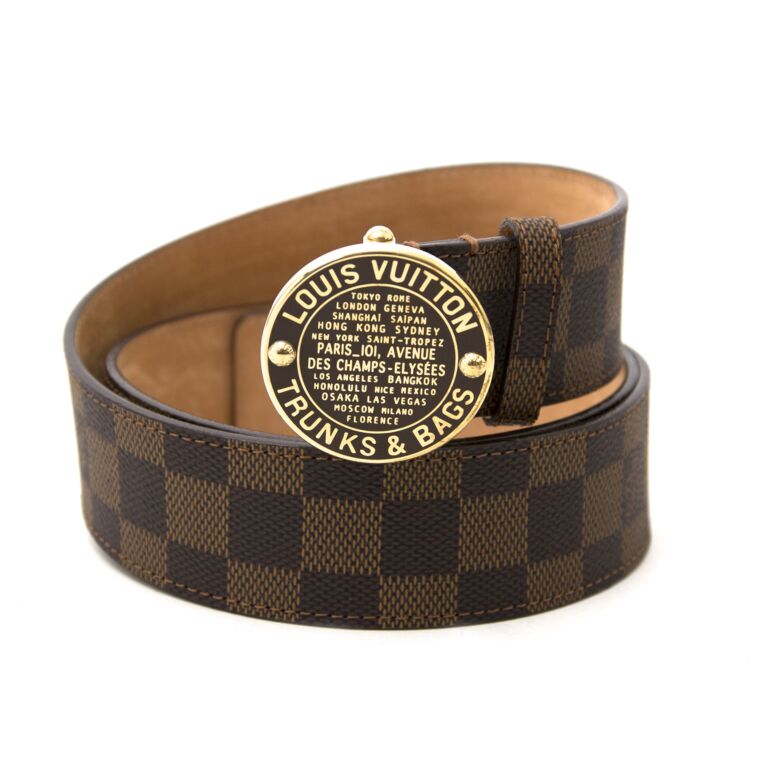 Louis Vuitton Damier Ebene Belt ○ Labellov ○ Buy and Sell Authentic Luxury