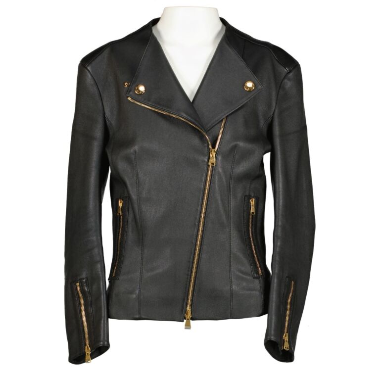 Leather jacket Louis Vuitton Black size 46 FR in Leather - 36948457