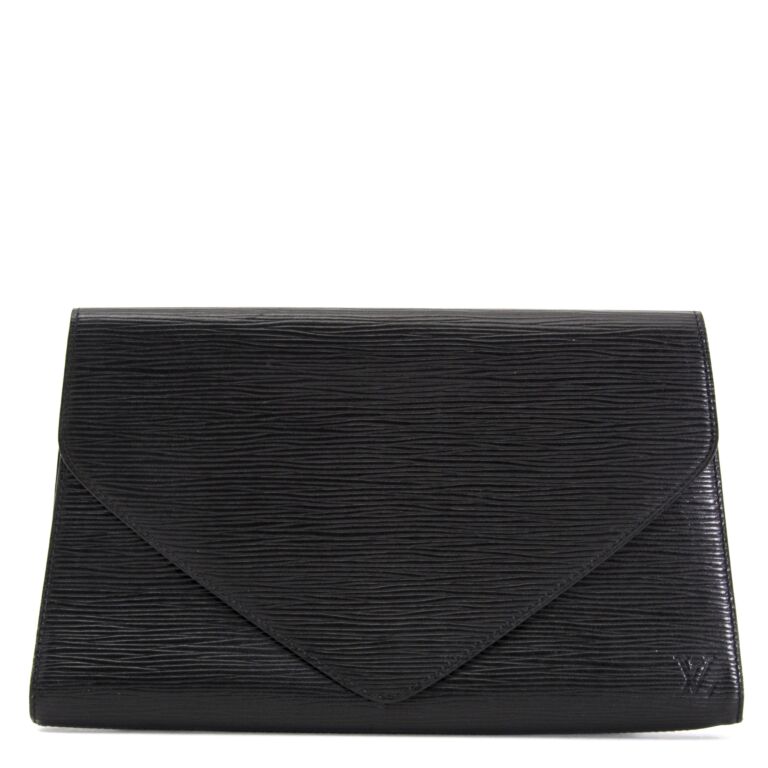 Louis Vuitton Black EPI Pochette Home Envelope Clutch 860457