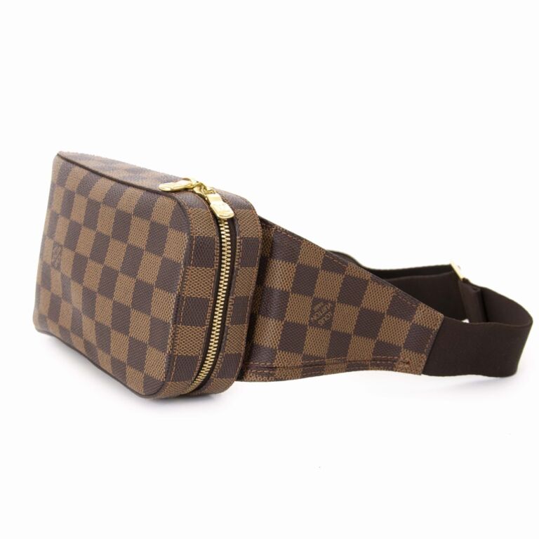 Louis Vuitton, Bags, Auth Louis Vuitton Geronimo Damier Belt Bag Sling  Bag Fanny Pack Brn Checker