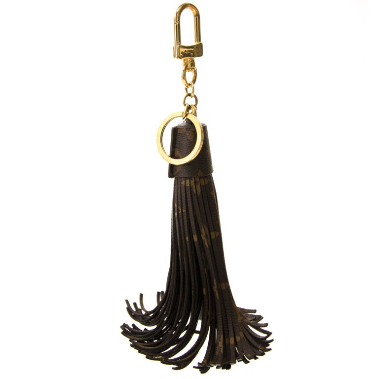 Tassel leather bag charm Louis Vuitton Brown in Leather - 27815216