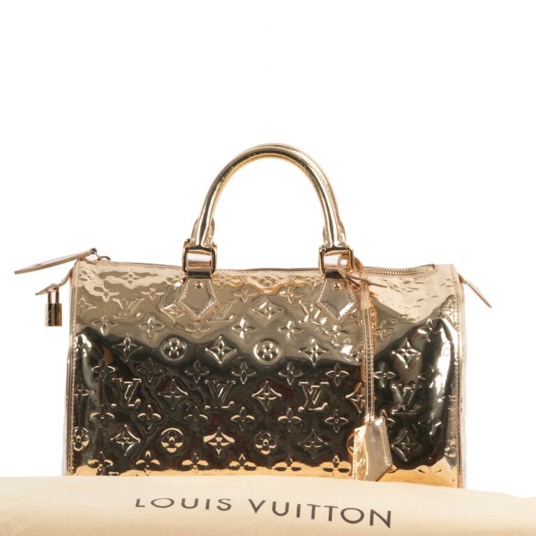 Louis Vuitton Vintage Monogram Miroir Speedy 30 - Gold Handle Bags