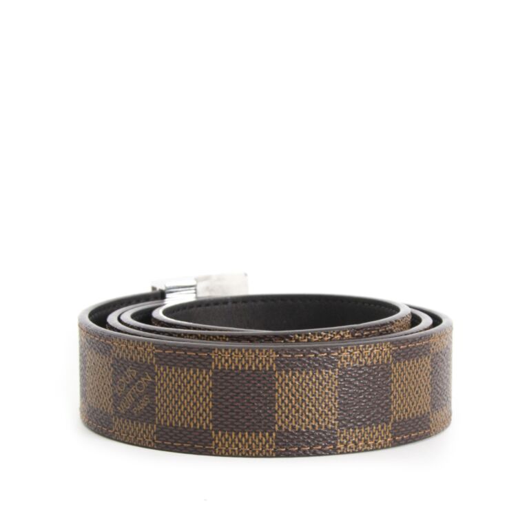 Louis Vuitton Mini Damier Belt, Clear, 85