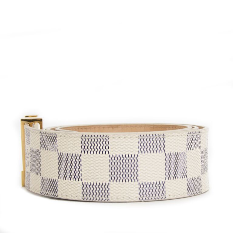 Louis Vuitton Mini Damier Belt Damier Azur Canvas Belt ○ Labellov ○ Buy and  Sell Authentic Luxury