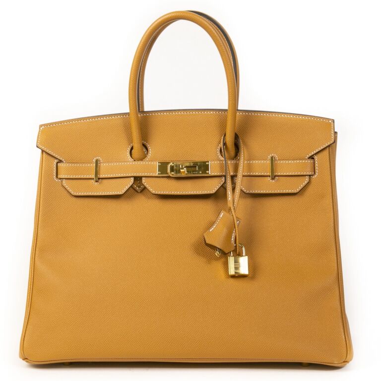 Hermes Birkin 35 Gold Epsom Ghw A  Women handbags, Hermes bag birkin, Bags