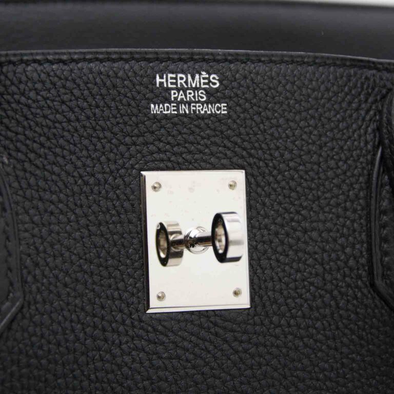 HERMES Birkin 40 Gris asphalt Handbag 027635CC Togo leather Gray Used A GHW