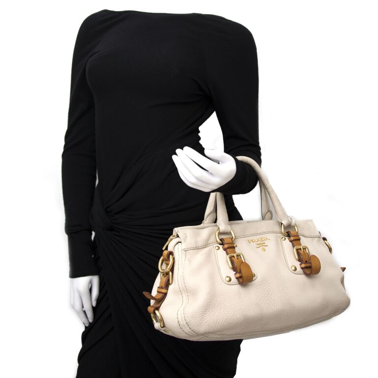 Prada Cream Satchel Bag ○ Labellov ○ Buy and Sell Authentic Luxury