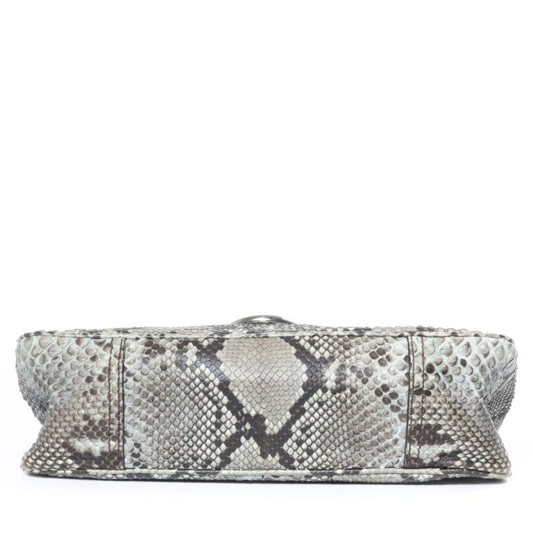 Prada Natural Python Clutch Bag with Shoulder Strap.  Luxury, Lot  #56338