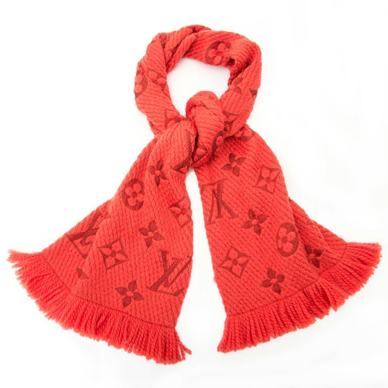 Louis Vuitton - Authenticated Logomania Scarf - Wool Red Plain for Women, Never Worn