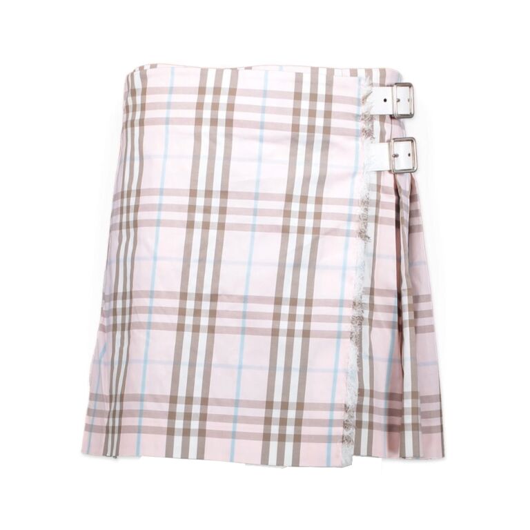 Burberry Pleated Pink Mini Skirt - Size 36 Labellov Buy and Sell ...