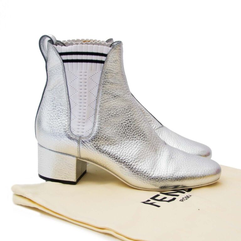 Silver hotsell fendi boots