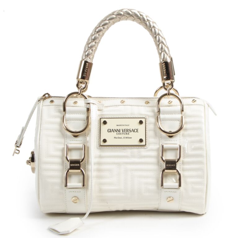 Gianni Versace Handbags White Golden Leather ref.269467 - Joli Closet