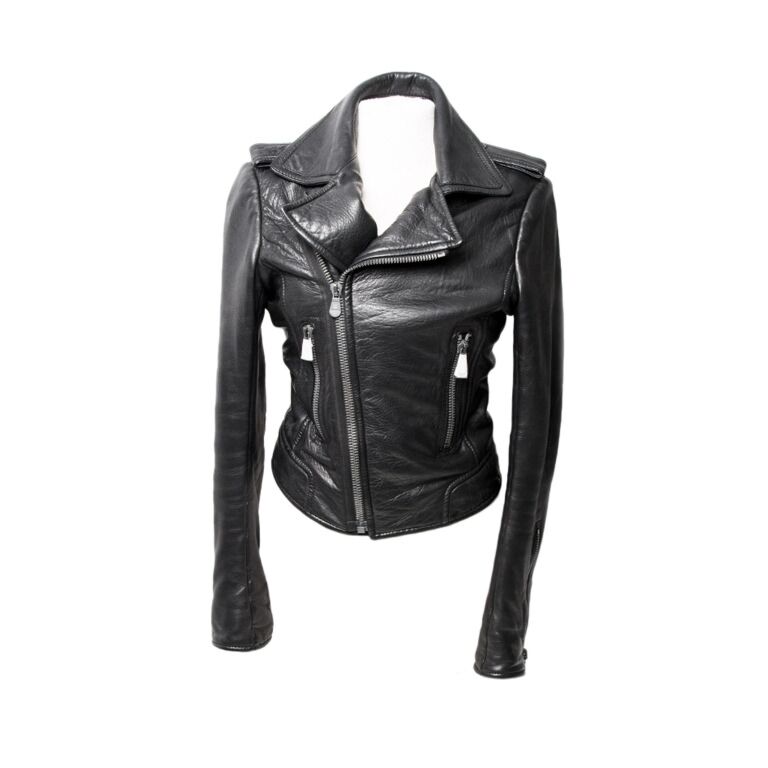 Leather jacket Balenciaga Black size 36 FR in Leather - 32991368