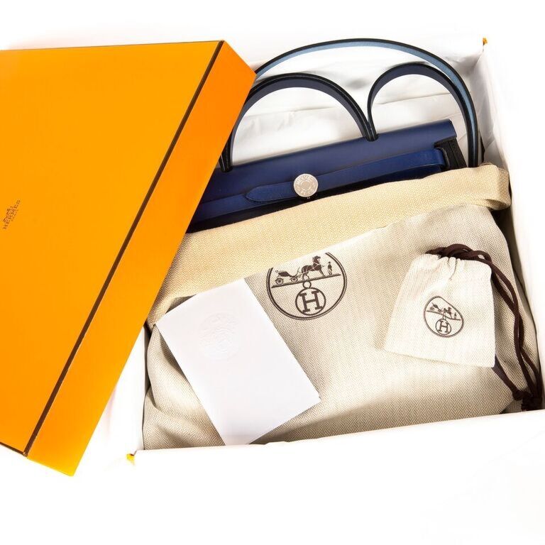 HERMES Vache Hunter Toile Herbag Zip 31 PM Trench Gold