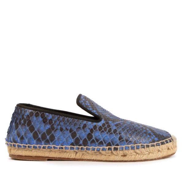 Shop safe online at Labellov in Antwerp, Brussels and Knokke these 100% authentic second hand Celine Blue Python Espadrilles - size 36