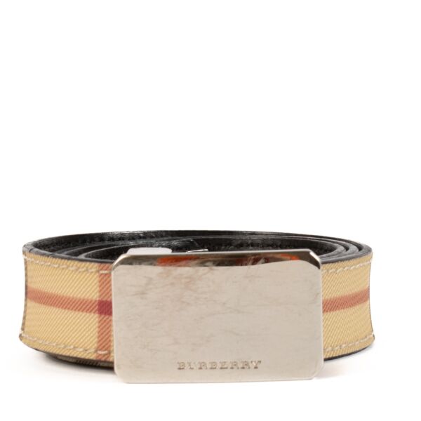 shop 100% authentic second hand Burberry Monogram Belt - Size 100 on Labellov.com