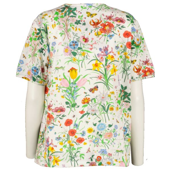 Gucci Vintage Flora Print Cotton T-Shirt - Size 48
