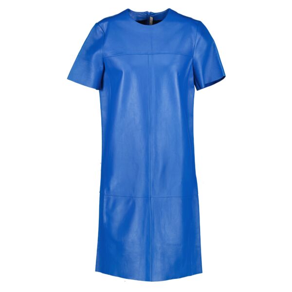 Celine Blue Leather Dress - size FR38