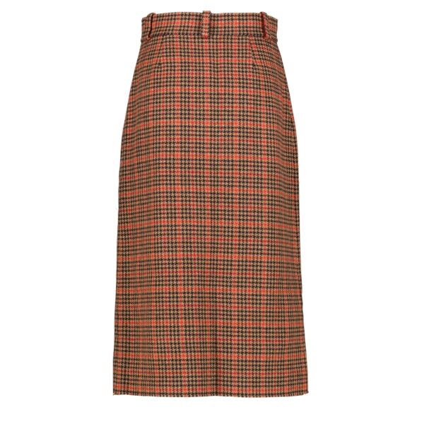 Balenciaga Houndstooth Wool Skirt - Size FR38